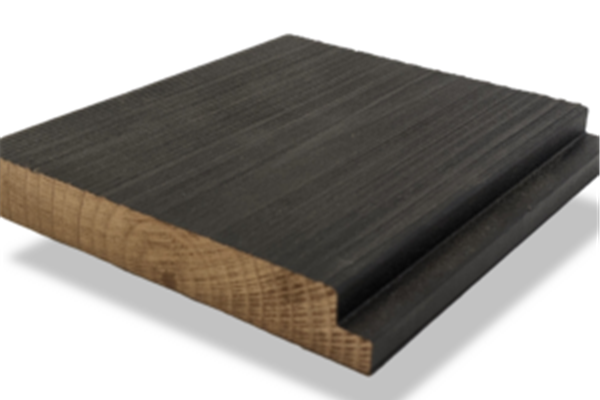 Thermowood z-profiel zwart, geborsteld Essen, Houthandel Van Den Berg